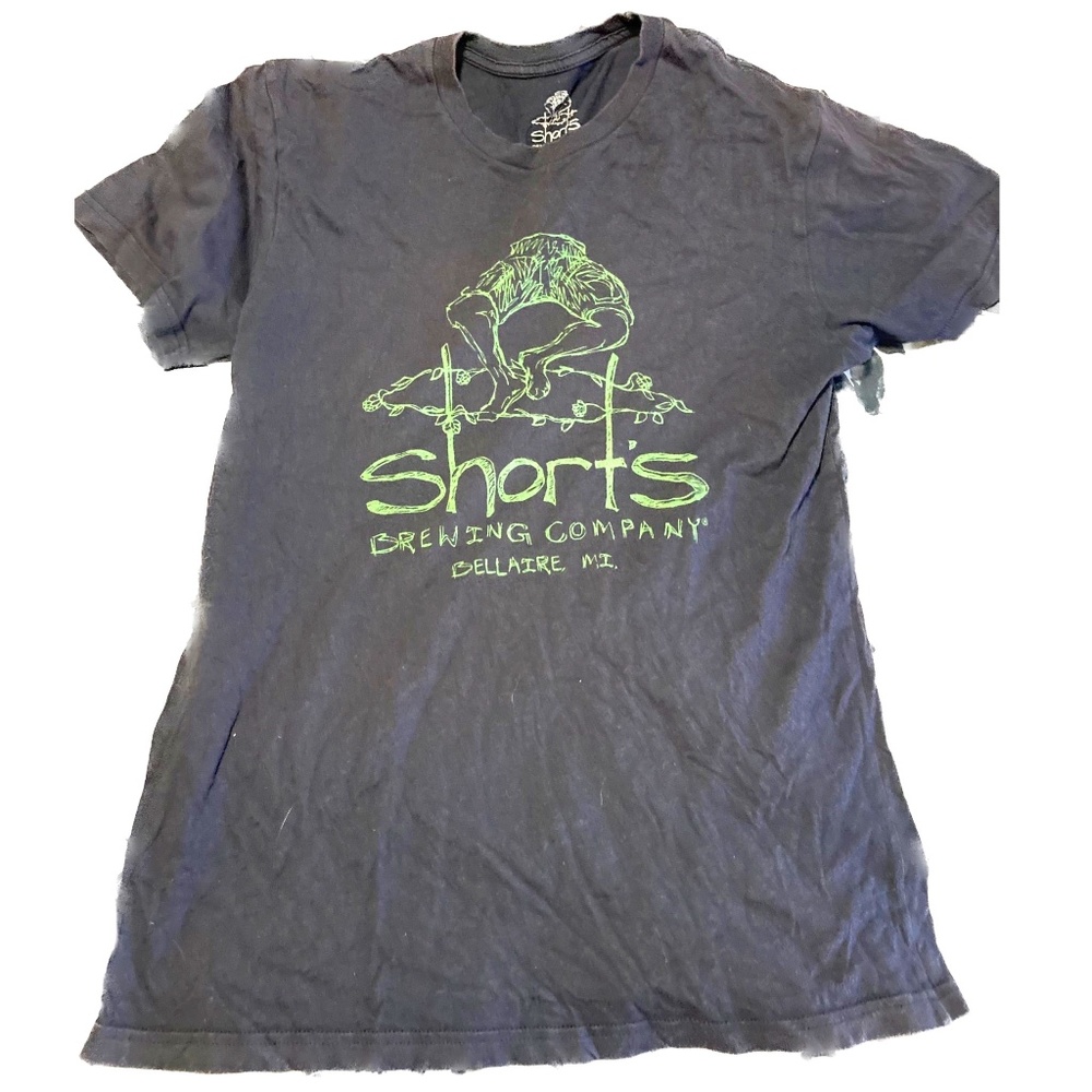 Shorts Brewing Co. (Michigan Craft Brewery) T-Shirt, Men's Medium, Blue OOP